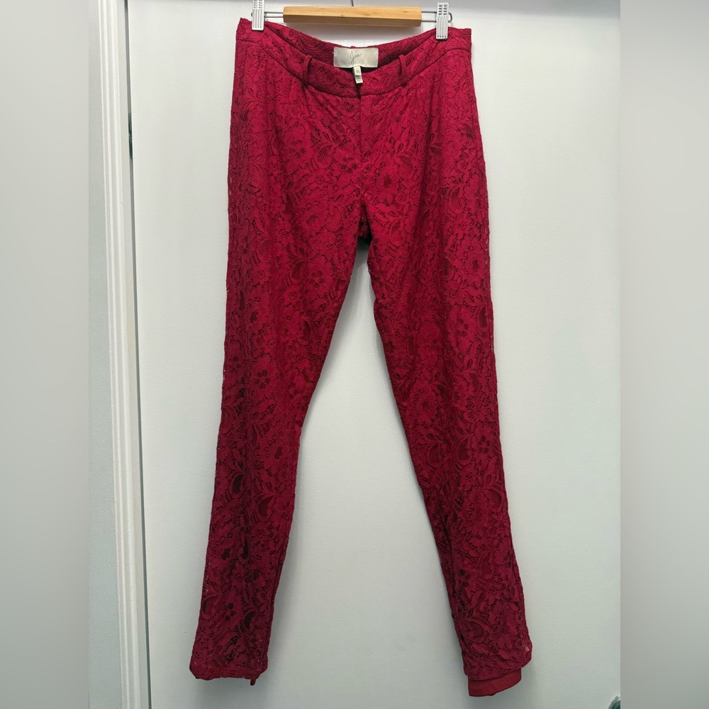 Pink lace joie pants size xs